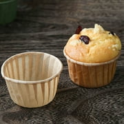 Travelwant 50Pcs Jumbo Cupcake Liners Greaseproof Paper - Food Grade Odorless Muffin Baking Cups Cupcake Wrappers for Wedding Birthday, Natural